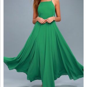 Lulus Mythical Kind of Love Green Maxi Dress